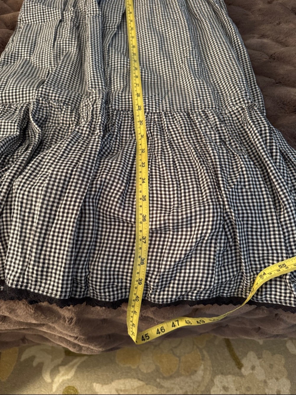 aerie Black and White Gingham Maxi Dress - Picture 4 of 4